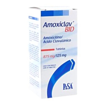 AMOXICLAV BID (AMOXICILINE / CLAVULANIC ACID) 875MG / 125MG 14TAB