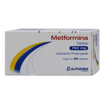 METFORMINA 750MG 30 TABLETAS LP