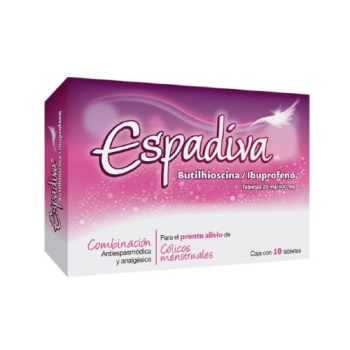 ESPADIVA (HYOSCINE / IBUPROFEN) 20MG / 400MG 10 TABS