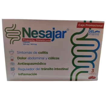 NESAJAR (PINAVERIO, DIMETICONA) 100MG/300MG  3 CAJAS CON 16 CAPSULAS C/U