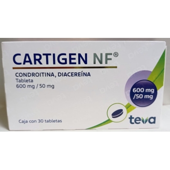 CARTIGEN NF 600MG/50MG (CONDROITINA, DIACEREINA) CON 30 TABLETAS