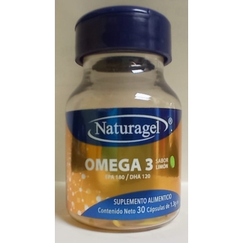 OMEGA 3 1.3G EACH 30 CAPSULES (NATURAGEL) LEMON FLAVOR