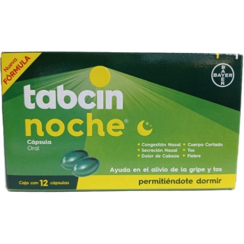 TABCIN NOCHE (ACETAMINOPHEN/DEXTROMETHORPHAN/DOXYLAMINE/PHENYLEPHHRINE) 250MG/10MG/6.25MG/5MG 12 CAPS