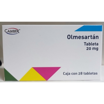 OLMESARTAN 20MG CON 28 TABLETAS (CAMBER)