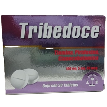 TRIBEDOCE 100MG, 5MG, 50MCG CON 30 TABLETAS