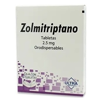 ZOLMITRIPTANO (Ultra) c/2 TABS. Orodispersables 2.5 MG.