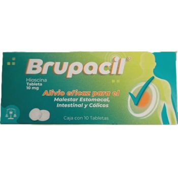 BRUPACIL 10MG (HIOSCINA) C/10 TABLETAS