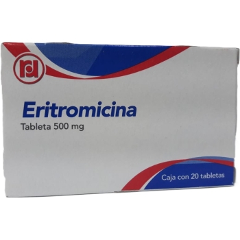 ERITROMICINA (RANDALL) 500MG 20 TABLETAS