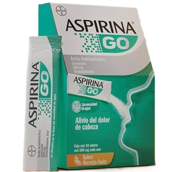 ASPIRINA GO 500MG GRANULATED 10 SACHETS ORANGE FLAVOR