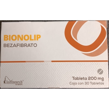 BIONOLIP (Bezafibrato) 200MG 30 TABLETAS