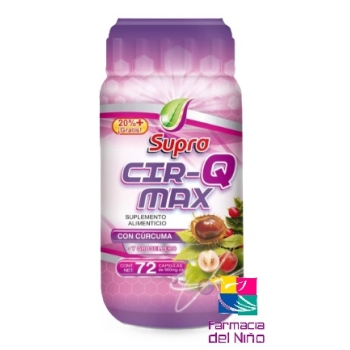 SUPRA CIR-Q MAX WITH TURMERIC 500MG C/72 CAPSULES