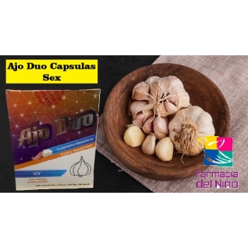 GARLIC DUO SEX 500MG 2 BOTTLES OF 30 CAPSULES EACH