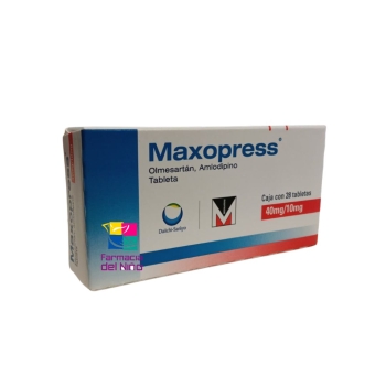 MAXOPRESS (Olmesartan, Amlodipino) 40MG/10MG  28 TABLETAS
