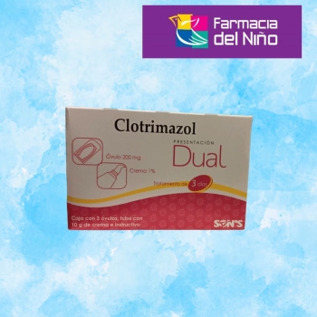 CLOTRIMAZOL DUAL 3 DIAS (SON,S) 200MG OVULOS 1% CREMA