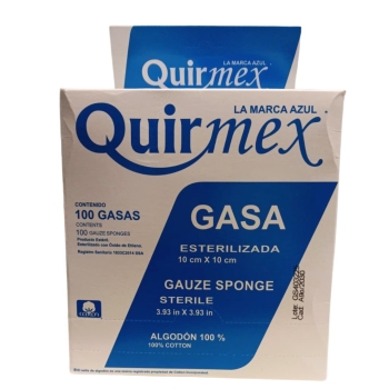 GASAS ESTERILIZADA (Quirmex) 10 x 10 CON 100 PIEZAS
