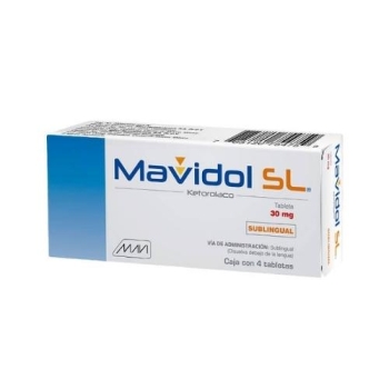 MAVIDOL. SL (ketorolaco) 30mg 4tab sublinguales