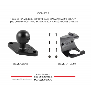 kit-ram-2-pzas-soporte-diamante-con-bola-base-navegador-garmin