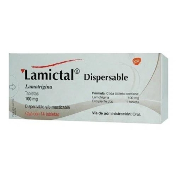 LAMICTAL (Lamotrigine) Dispersible 100mg 14 tablets