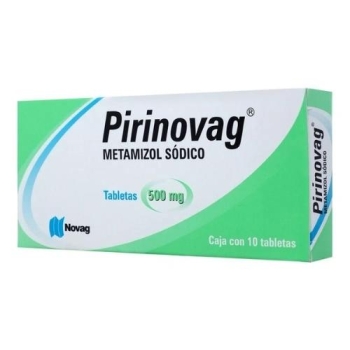 PIRINOVAG (Metamizol sodico) 500mg 10 tabletas