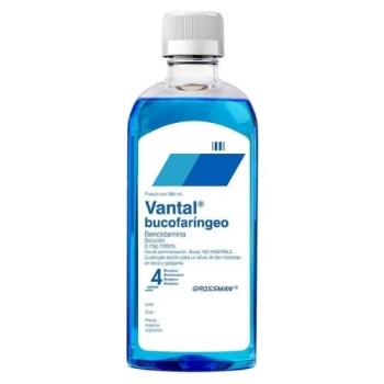 VANTAL BUCOFARINGEO (Bencidamina) SOLUCION 360ML *THIS PRODUCT IS ONLY AVAILABLE IN MEXICO