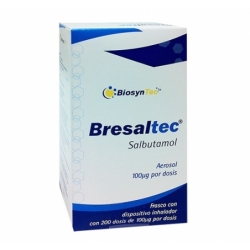 BRESALTEC (salbutamol ) AEROSOL 100 MG 200 DOSIS *Este producto no se envía fuera de México*