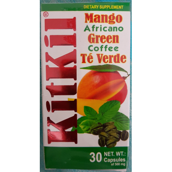 KITKIL (mango africano , green coffee , te verde ) 500 mg c / 30 Capsulas
