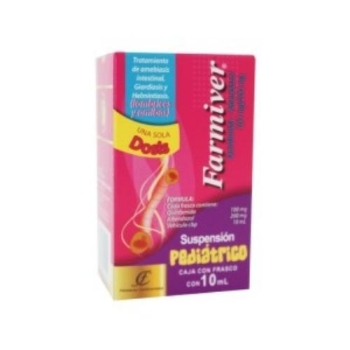 FARMIVER (quinfamida - albendazol ) 100/200MG 10ml Pedriatric suspention 10ml