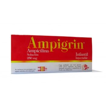 AMPIGRIN CHILD C / 3 INJECTIONS 250mg *THIS PRODUCT IS ONLY AVAILABLE IN MEXICO