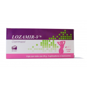 LOZAMIR-V (clotrimazole) 2.0% 20g tube, 3 applicators