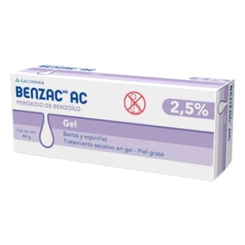 BENZAC AC (BENZOYL PEROXIDE)2.5% GEL 60G