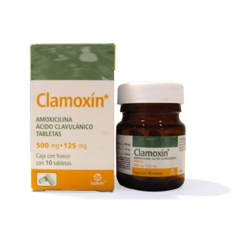 CLAMOXIN (Amoxicilina / Acido Clavulanico ) 10 TABS 500MG/125MG