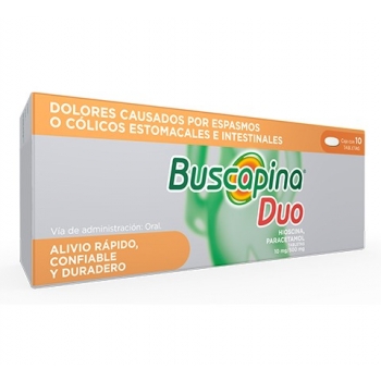 BUSCAPINA DUO (HIOSCINA / PARACETAMOL) 10MG / 500MG 10 TAB