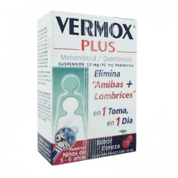 VERMOX PLUS cherry susp. ped. 10ml   *THIS PRODUCT IS ONLY AVAILABLE IN MEXICO