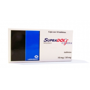 SUPRADOL CAFEINA (KETOROLACO/CAFEINA) 10TAB 10/50MG