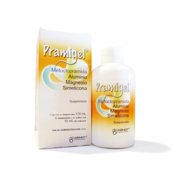 PRAMIGEL (metoclopramide / aluminum / magnesium / SIMETHICONE) SUSP 180ML  *THIS PRODUCT IS ONLY AVAILABLE IN MEXICO