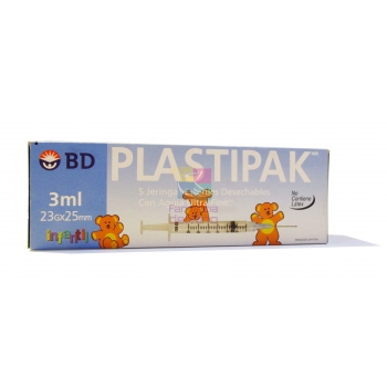 JERINGA PLASTI-PAK INFANTIL AGUJA 23x25 3ML 5