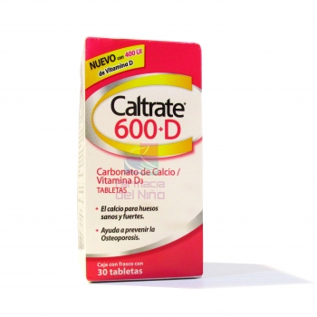 Caltrate 600 + D (calcium carbonate / vitamin D3) 30 TABS