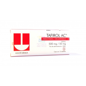 TAFIROL AC (paracetamol/diclofenac) 15 TABS 500/50MG