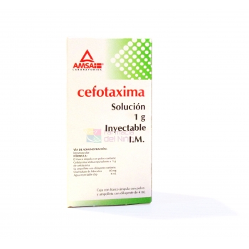 Cefotaxime (AMSA) IM INJ SOL 1 VIAL . 1G  This product is available only to customers within Mexico