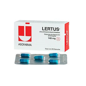 LERTUS (DICLOFENAC) 20 CAPS 140MG