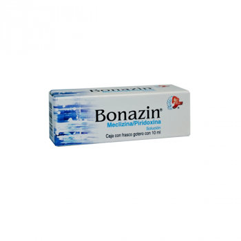 BONAZIN (MECLIZINA/PIRIDOXINA) GOTAS 10ML *ESTE PRODUCTO ESTÁ DISPONIBLE SOLO PARA CLIENTES DENTRO DE MÉXICO*