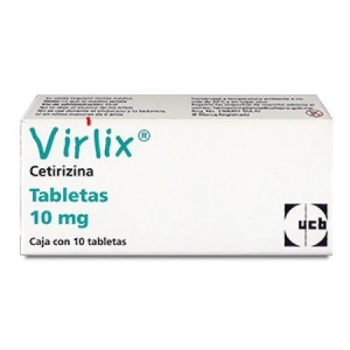 VIRLIX  (CETIRIZINA) 10MG 10 TABLETAS