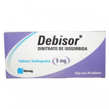 DEBISOR c/20 TABS.  ( ISORBID ) Sublinguales 5 MG.