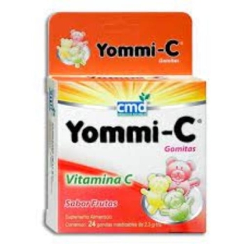 YOMMI-C (VITAMIN-C) FRUIT TASTE 24 CHEWABLE GUMS