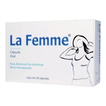 LA FEMME (VITAMINAS A,D3,C,B1,B2,B6,NICOTINAMIDA, ACIDO FOLICO, SOYA) 260MG 30 CAPSULAS