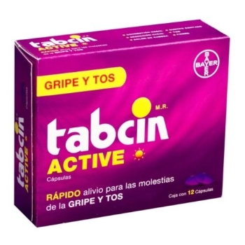 TABCIN ACTIVE (PARACETAMOL/FENILEFRINA/DEXTROMETORFANO/CLORFENAMINA) 250MG/5MG/10MG/2MG 12 CAPSULAS