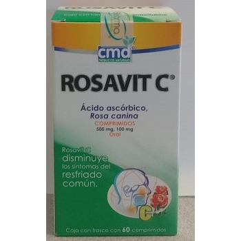 ROSAVIT C (ACIDO ASCORBICO, ROSA CANINA) 500MG/100MG 60 COMPRIMIDOS