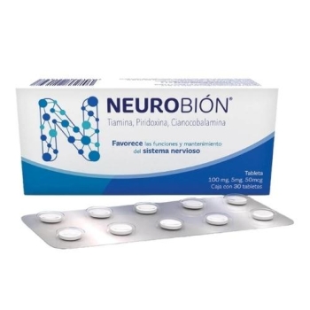 NEUROBION (THYAMINE, PIRIDOXINE AND CYANOCOBALAMINE) 100MG/5MG/50MCG 30 TABLETS