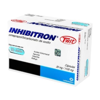 INHIBITRON (OMEPRAZOL/BICARBONATO DE SODIO) 20MG/1100MG 30 CAPSULAS