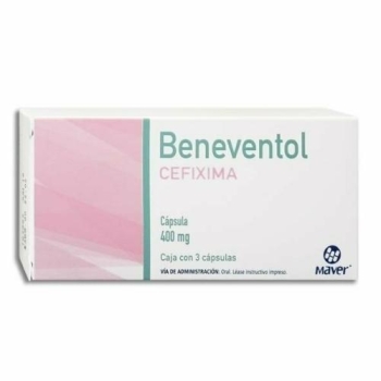 BENEVENTOL (CEFIXIMA) 400MG 3 CAPSULAS